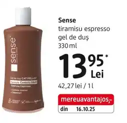 DM Sense tiramisu espresso gel de duş Ofertă