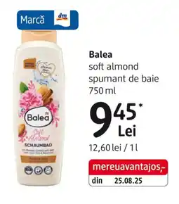 DM Balea soft almond spumant de baie Ofertă