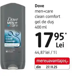 DM Dove men+care clean comfort gel de duş Ofertă