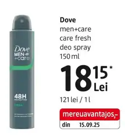 DM Dove men+care care fresh deo spray Ofertă