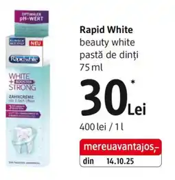 DM Rapid White beauty white pastă de dinți Ofertă