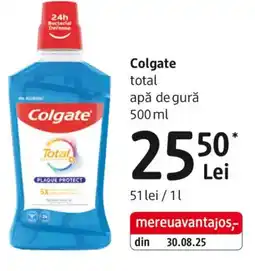 DM Colgate total apă de gură Ofertă