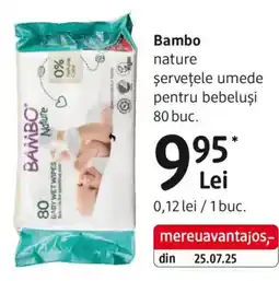 DM Bambo nature şerveţele umede pentru bebeluşi Ofertă
