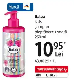 DM Balea kids Șampon pieptănare uşoară Ofertă