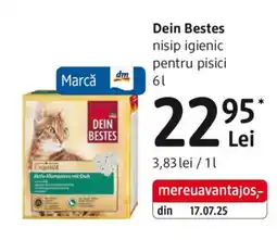 DM Dein Bestes nisip igienic pentru pisici Ofertă