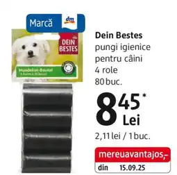 DM Dein Bestes pungi igienice pentru câini Ofertă