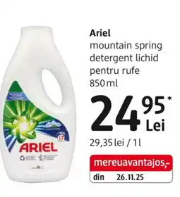 DM Ariel mountain spring detergent lichid pentru rufe Ofertă