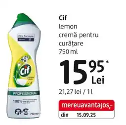 DM Cif lemon cremă pentru curățare Ofertă