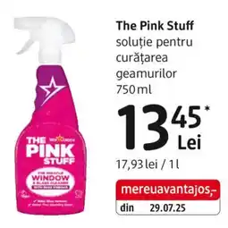 DM The Pink Stuff soluţie pentru curăţarea geamurilor Ofertă