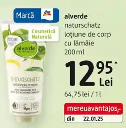 DM Alverde naturschatz loţiune de corp cu lămâie Ofertă