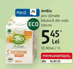 DM DmBio pro climate băutură din ovăz Ofertă
