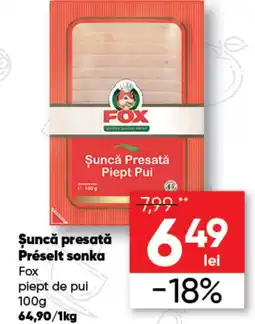 PROFI Şuncă presată Préselt sonka Fox piept de pui Ofertă