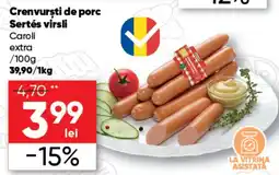 PROFI Crenvursti de porc Sertés virsli Caroli extra Ofertă