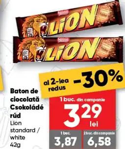 PROFI Baton de ciocolată Csokoládé rúd Lion standard/ white Ofertă