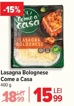 Carrefour Market Lasagna Bolognese Come a Casa Ofertă