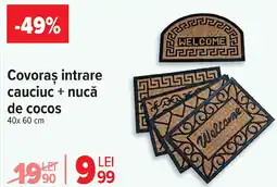 Carrefour Market Covoras intrare cauciuc + nucă de cocos Ofertă