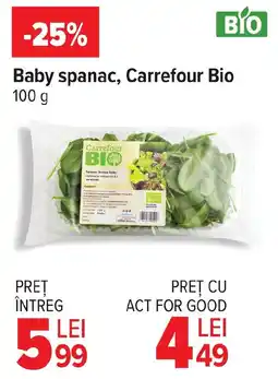 Carrefour Market Baby spanac, Carrefour Bio Ofertă