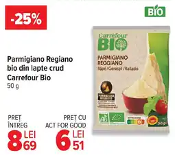 Carrefour Market Parmigiano Regiano bio din lapte crud Carrefour Bio Ofertă