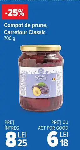 Carrefour Market Compot de prune, Carrefour Classic Ofertă