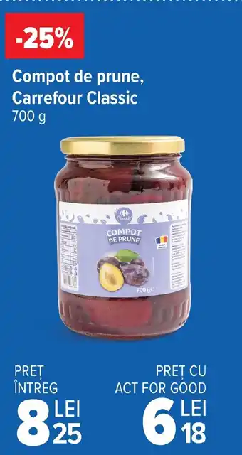 Carrefour Market Compot de prune, Carrefour Classic Ofertă