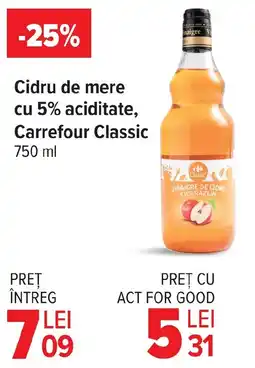 Carrefour Market Cidru de mere cu 5% aciditate, Carrefour Classic Ofertă