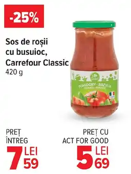 Carrefour Market Sos de roşii cu busuioc, Carrefour Classic Ofertă