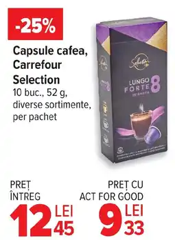 Carrefour Market Capsule cafea, Carrefour Selection Ofertă