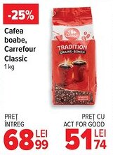 Carrefour Market Cafea boabe, Carrefour Classic Ofertă