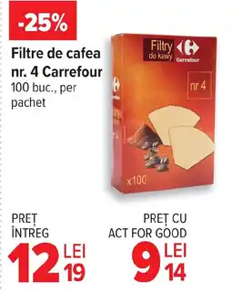Carrefour Market Filtre de cafea nr. 4 Carrefour Ofertă