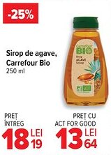 Carrefour Market Sirop de agave, Carrefour Bio Ofertă