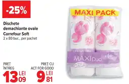 Carrefour Market Dischete demachiante ovale Carrefour Soft Ofertă