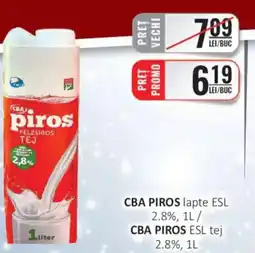 CBA CBA PIROS lapte ESL 2.8% Ofertă