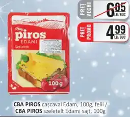 CBA CBA PIROS caşcaval Edam, felii Ofertă