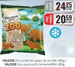 CBA VALDOR Zoo şniţel din piept de pui file Ofertă