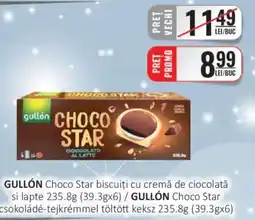 CBA GULLÓN Choco Star biscuiți cu cremă de ciocolată si lapte Ofertă
