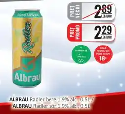 CBA ALBRAU Radler bere 1.9% alc. Ofertă