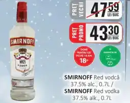 CBA SMIRNOFF Red vodcǎ 37.5% alc. Ofertă