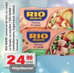 CBA RIO MARE conservă de ton, cu ceapă, cu fasole, cu mazăre Ofertă