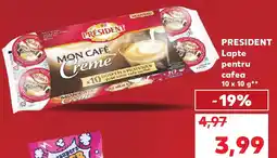 Kaufland PRESIDENT Lapte pentru cafea Ofertă