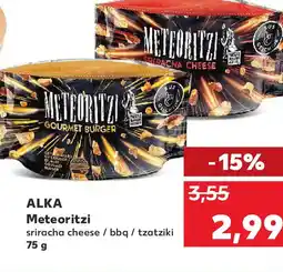Kaufland ALKA Meteoritzi sriracha cheese / bbq / tzatziki Ofertă