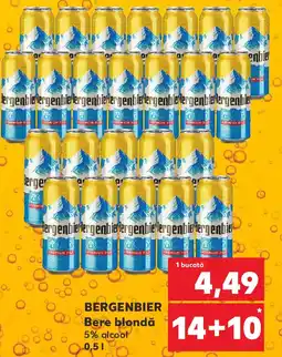 Kaufland BERGENBIER Bere blondă 5% alcool Ofertă