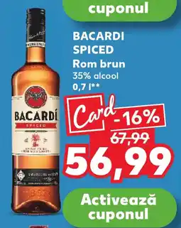 Kaufland BACARDI Spiced Rom brun 35% alcool Ofertă