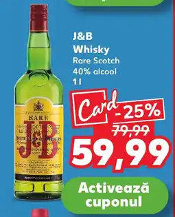 Kaufland J&B Whisky Rare Scotch 40% alcool Ofertă