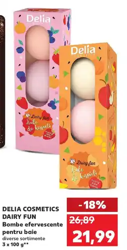 Kaufland DELIA COSMETICS DAIRY FUN Bombe efervescente pentru baie Ofertă