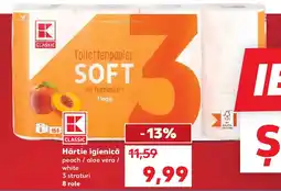 Kaufland Hârtie igienică peach / aloe vera / white Ofertă