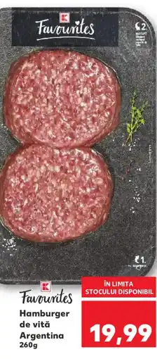 Kaufland Hamburger de vită Argentina Ofertă