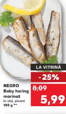 Kaufland NEGRO Baby hering marinat Ofertă