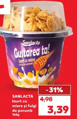 Kaufland SANLACTA laurt cu miere şi fulgi de porumb Ofertă