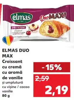 Kaufland ELMAS DUO MAX Croissant cu cremă cu aromăde vanilie Ofertă