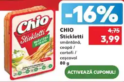 Kaufland CHIO Stickletti smântână, ceapă / cartofi / caşcaval Ofertă